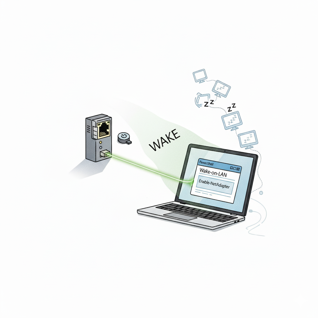 🌐💻⚡ Управление питанием сетевого адаптера Wake-on-LAN с PowerShell.